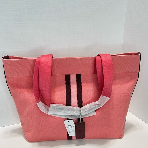 NWT - Coach - Canvas Tote Stripe - Picture 3 of 11